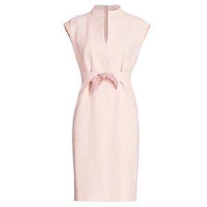 NWT MaxMara NWT Max Mara Delfina Scarf Tie Sheath Dress In Pink Women’s Size 8